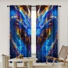 2pc, Scene Curtain Fashion dragon totem print Durable Polyester,Without Electricity Family Party Use for Holiday Parties, Home 2