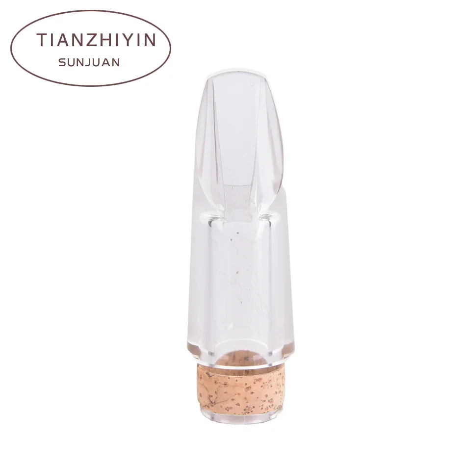 Transparent Flute Head for ABS Clarinet, Mouthpiece, Clear Acrylic Bolwtorch, Cork Parts, 1Pc
