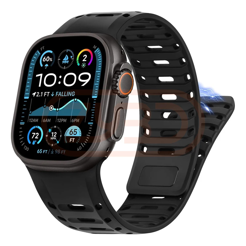 Magnetic Silicone Breathable Bracelet Strap