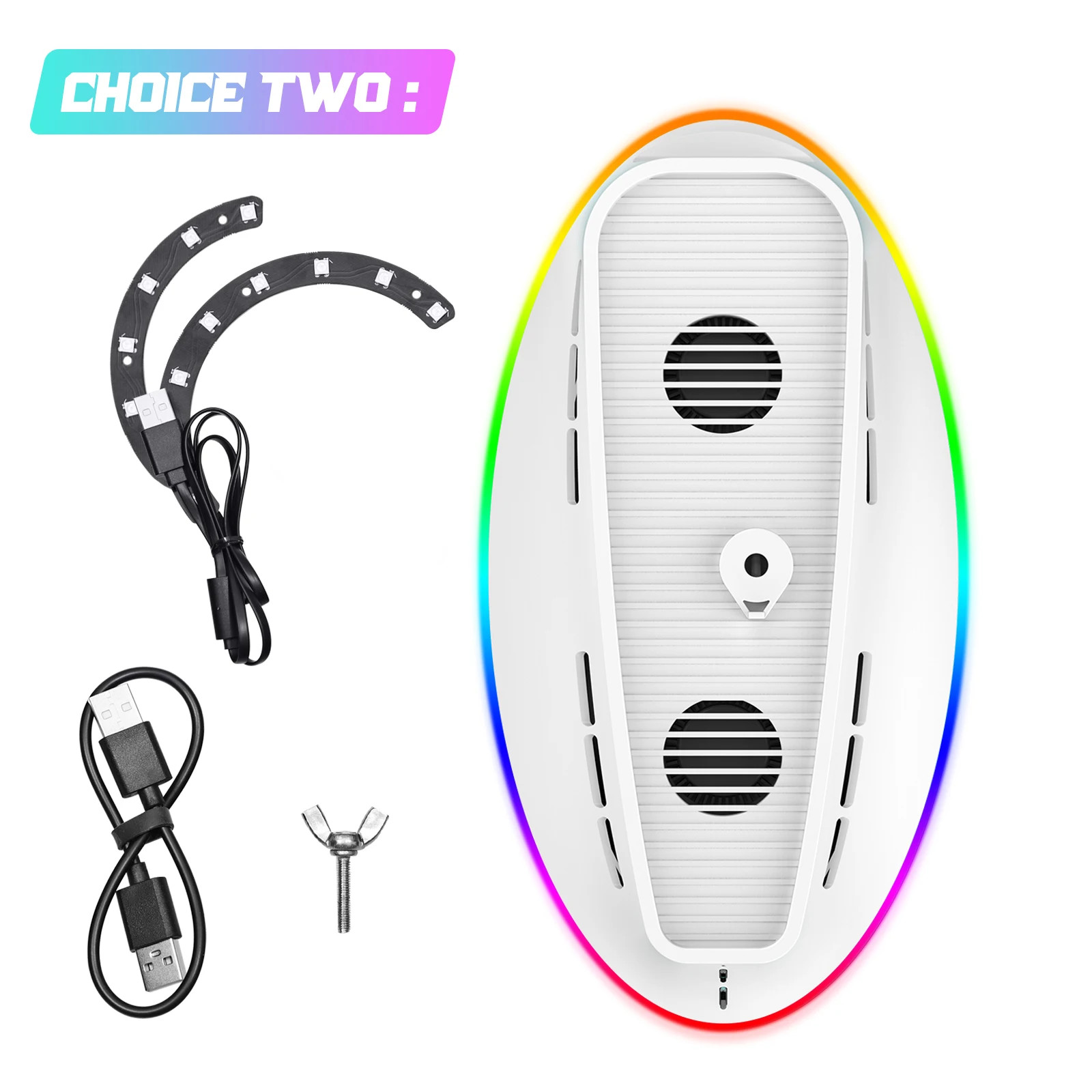 Hot Iine Accessori Di Raffreddamento Per Ps5 Rgb Base Di Raffreddamento Base Ventole Di Raffreddamento Base Con Luce A Led Compatibile Playstation 5