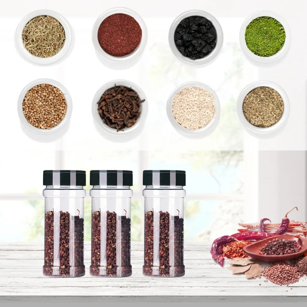 1Pcs New Portable Condiment Bottle Camping BBQ Pepper Shakers Plastic Spice Seasoning Jar storage box storage jar plastic storage bottle