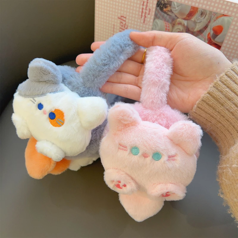 Cartoon Rabbit Winter Warm Earmuffs for Children Girls Plush Thick Soft Ear Cover Ear Protection Warmth Muffs for Women Kids