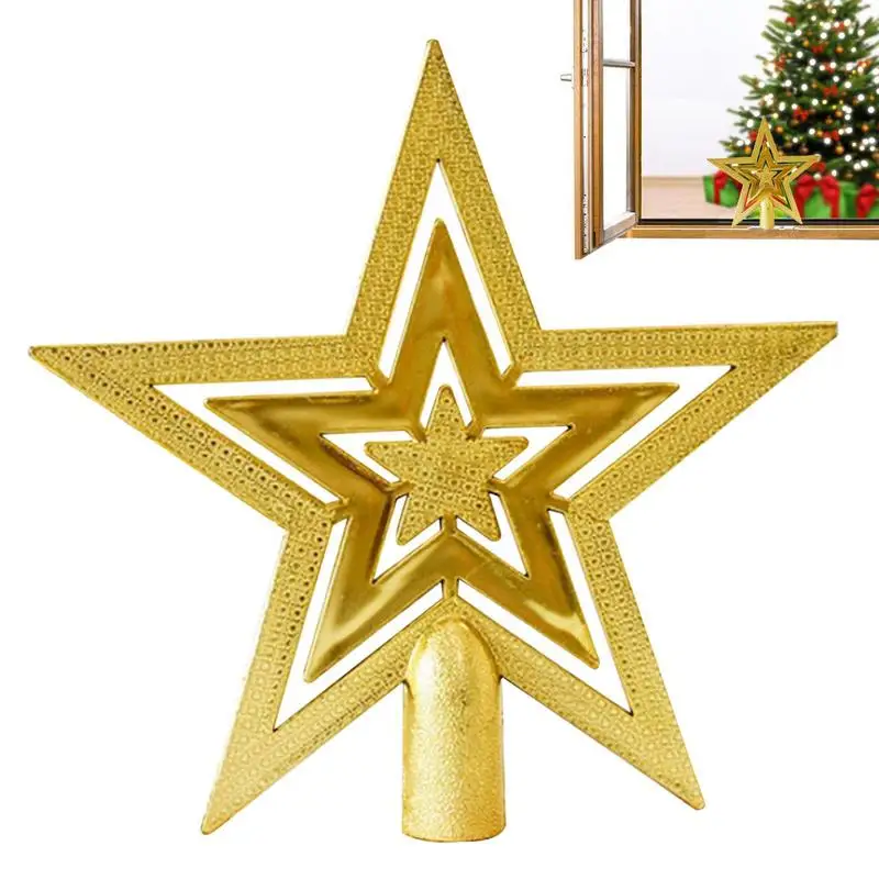 Tanio Gwiazda na szczyt choinki bożonarodzeniowej DIY musujące Pentagram Ornament