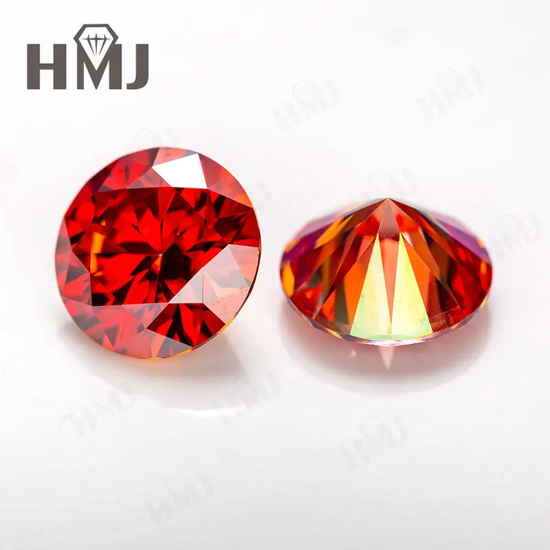 0,5-10ct Laborgezüchteter Moissanit in Grau, Champagner, Gold, Gelb, Granatapfelrot, Rundschliff, Ringe, Ohrringe, Perlenherstellung, DIY-Geschenk – Detail 21