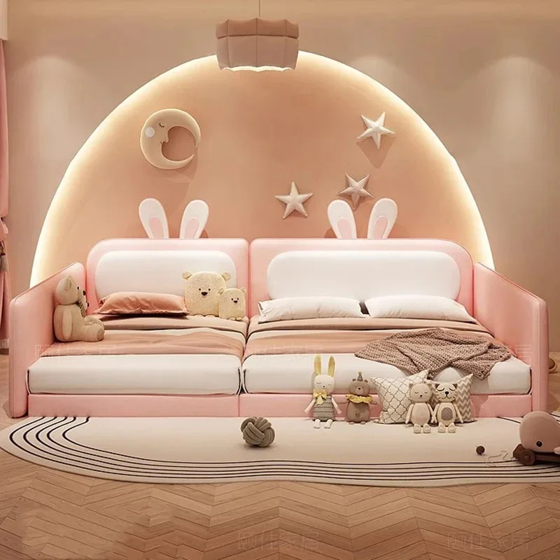 Nordic Children Beds Toddler Boy Lazy Quality Mother Confortable Safety Soft bed Lit luxury muebles Cama De Casal home furniture
