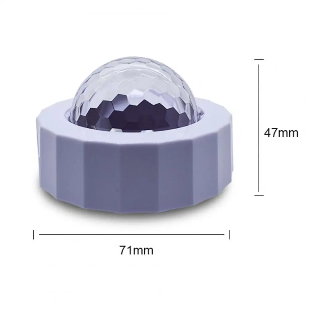 7.1*4.7cm Ambient Lighting Disco Ball Adjustable USB Rechargeable Mini Size Portable Sound Activated Multicolor Room Disco Light