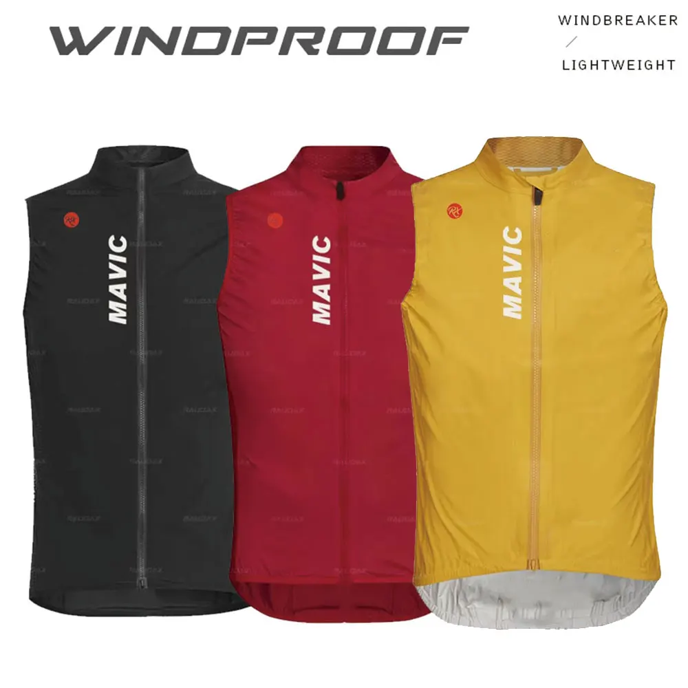 Rx MAVIC Team Summer Bicycle Windproof Sleeveless Road Bike Cycling Vest Mountain Bike Lightweight Sleeveless Gilet