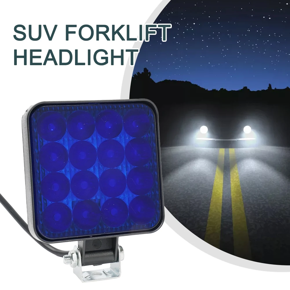 

1pcs Spotlight Working Light Automotive LED mini square 16 light 48W ABS 12V off-road forklift headlight for ATV Truck Ships