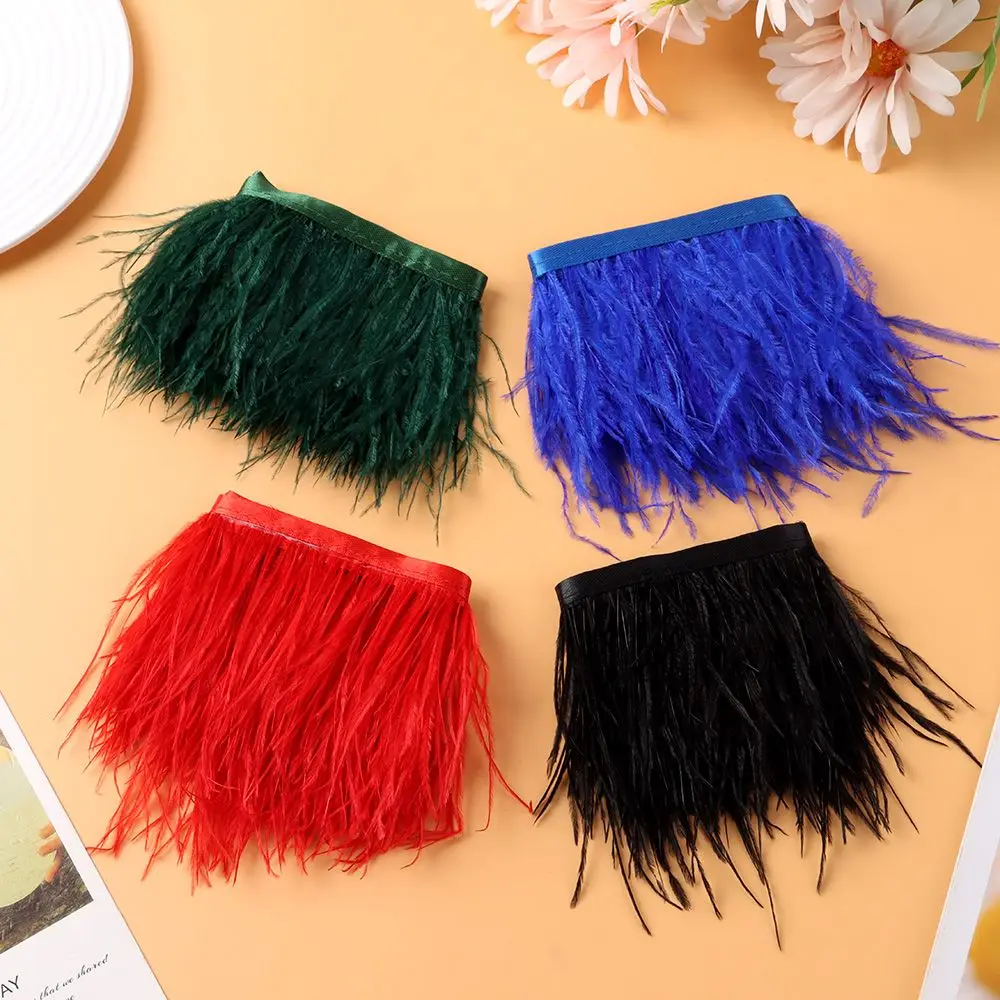 Ostrich Feather Trim Ribbon for Wedding DIY Crafts