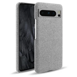 Luxury Fabric Fitted Cell Phone Case - Premium Protection Cover for Google Pixel 8 Pro (Light gray)