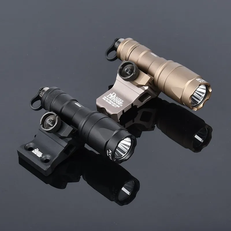 

Airsoft Surefir M300 M600 Flashlight DD Offset Mount Fit MLOK KEYMOD 20mm Picatinny Rail SF M600C Hunting Weapon Scout Light Set