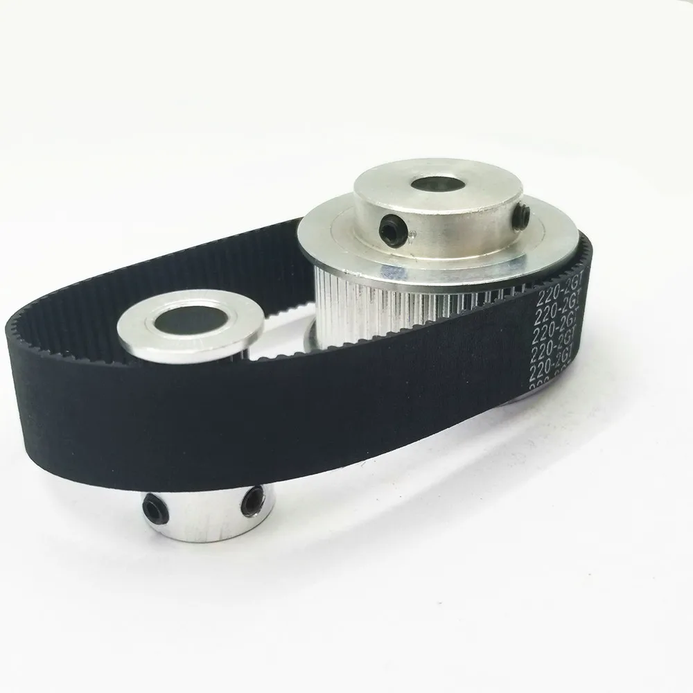 Timing Belt Pulley Fixed Pulley Timing Pulley Belt Pulley 2GT Pulley GT2 2M Synchronous Pulley Belt Kit 60Teeth 20Teeth 1:3 Reduction Ratio Mechanical Transmission Assembly Bandwidth15mm