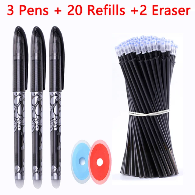 25 Pcs/set Kawaii Erasable pens Gel Pen cute gel pens school Writing Stationery for Notebook scholl supplies pen cute pens A