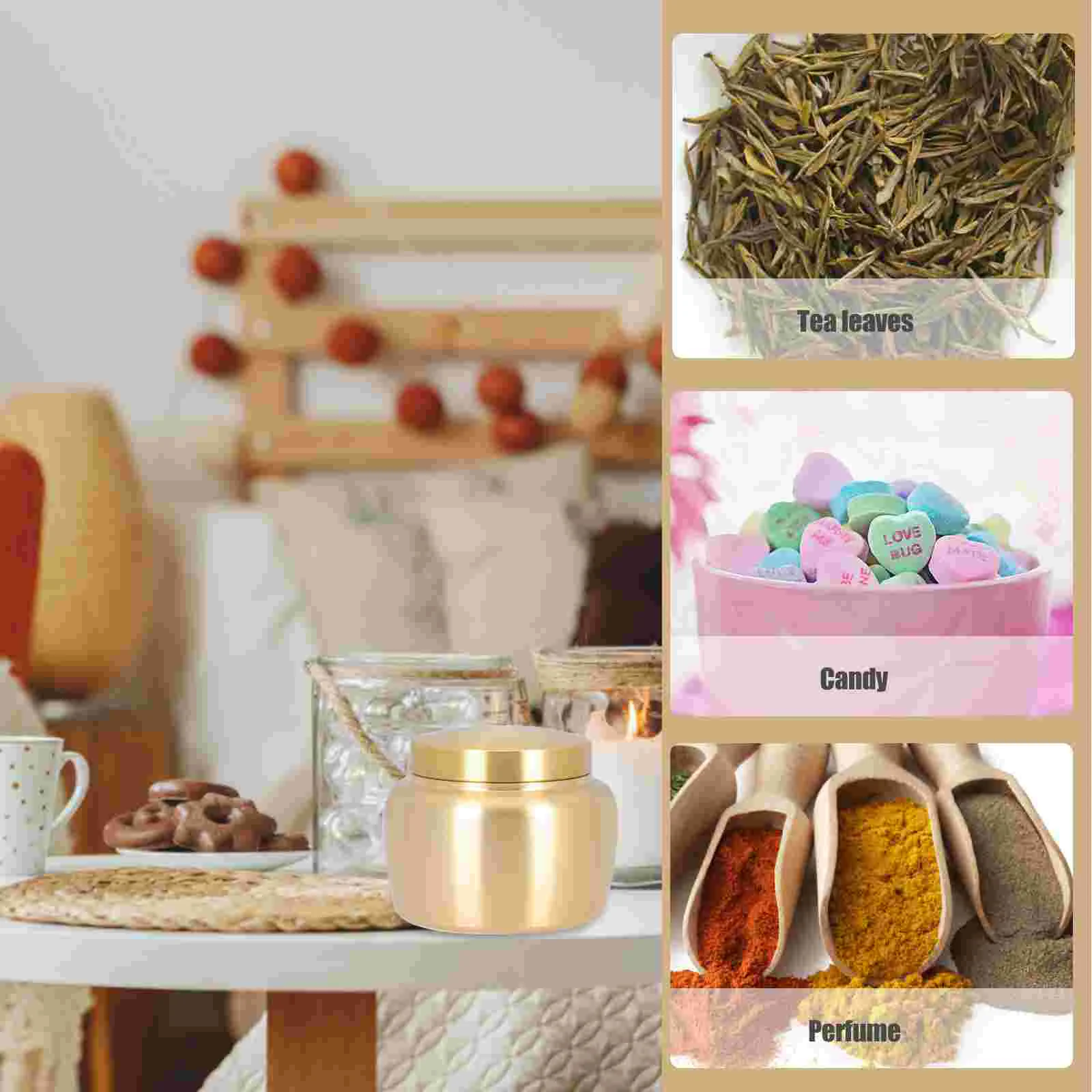 Portable Mini Copper Tea Canister Pure Copper Powder Jar Storage Container Sealed Cream Can Home Storage ganization Tin Boxes