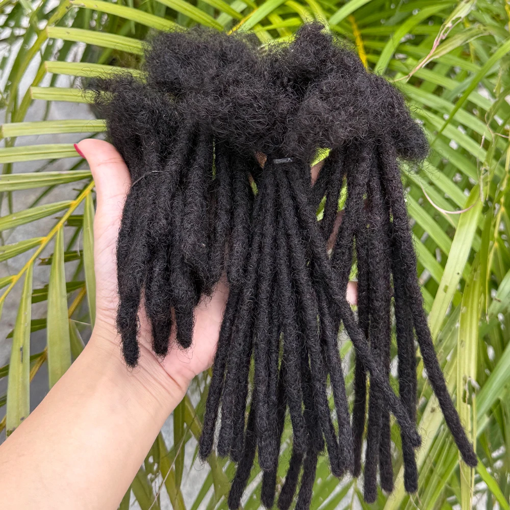 Dreadlocks per capelli umani al 100% Trecce all'uncinetto Capelli 4-20 pollici Locs Stile hip-hop per uomini e donne Estensioni parrucca intrecciata 0,6 - immagine 4