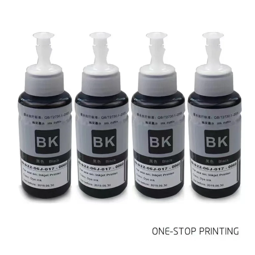 Refill ink 4PCS 70ML for Epson L100 L200 L211 L301 L303 L351 L358 L551 L558 L355 L80 Artisan 50 R380/R260/R280/R265/R360 Printer