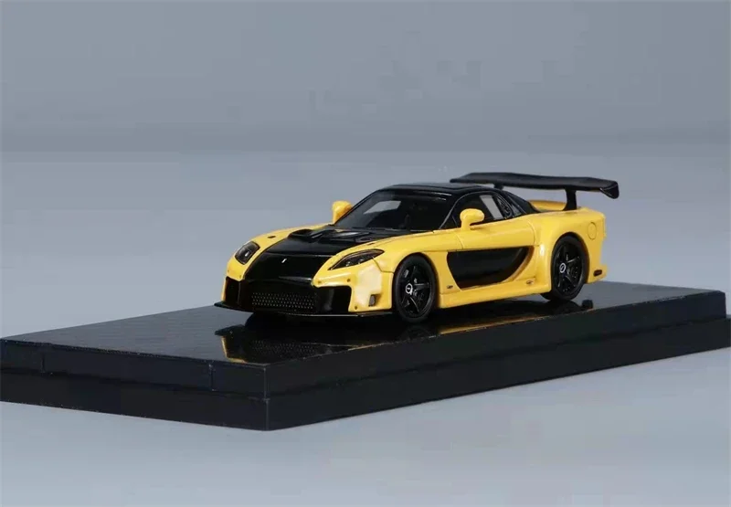 Ym Model 1:64 Veilside Fortune 7 Mazda Rx7 Yellow / Blue