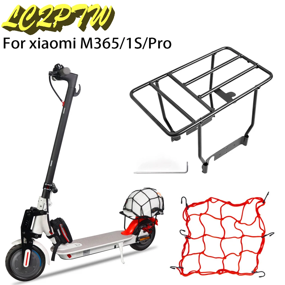 Electric Scooter Luggage Net with 6 Hooks Helmet Holder Bike Rear