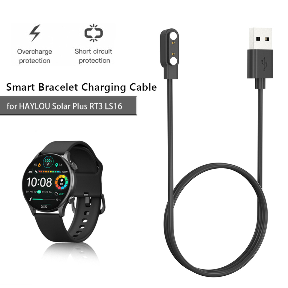 High Quality 60cm USB Magnetic Charger Replacement Cable for HAYLOU Solar Plus RT3 LS16 Smart Watch Accessories