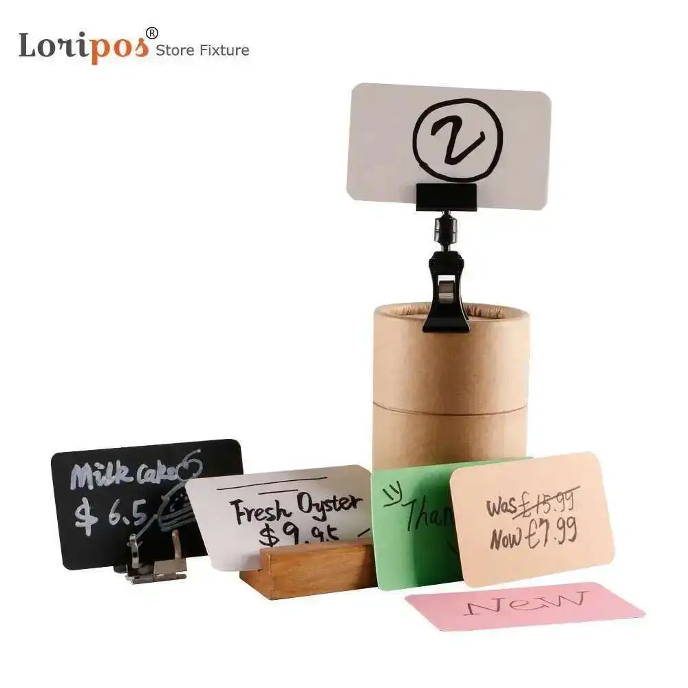 100pcs Info Ticket Word Card New Blank Kraft Paper Handwritten Letters Cardboard Retailing Store Price Tag Name Chalk Board