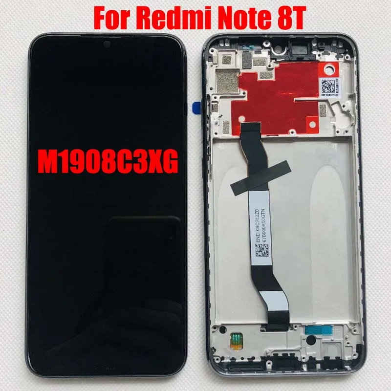 6.3 "Per Xiaomi Redmi Note 8T Schermo Lcd Pantalla Matrix Redmi Note 8T Touch Panel Digitizer Assembly Frame Muslimah
