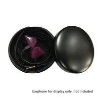 Round Aluminum Alloy Waterproof Earphone Case In Ear Monitor Storage Box Black 1