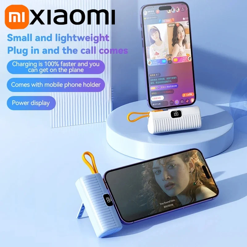 Portable Battery Charger Xiaomi 30000mAh Mini Portable Pocket Power Bank Type-c Two-ways Fast Charging Compatible for iPhone