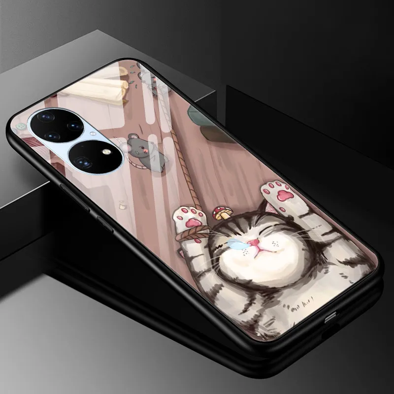 Luxury Tempered Glass Phone Case with Hard Back Bumper