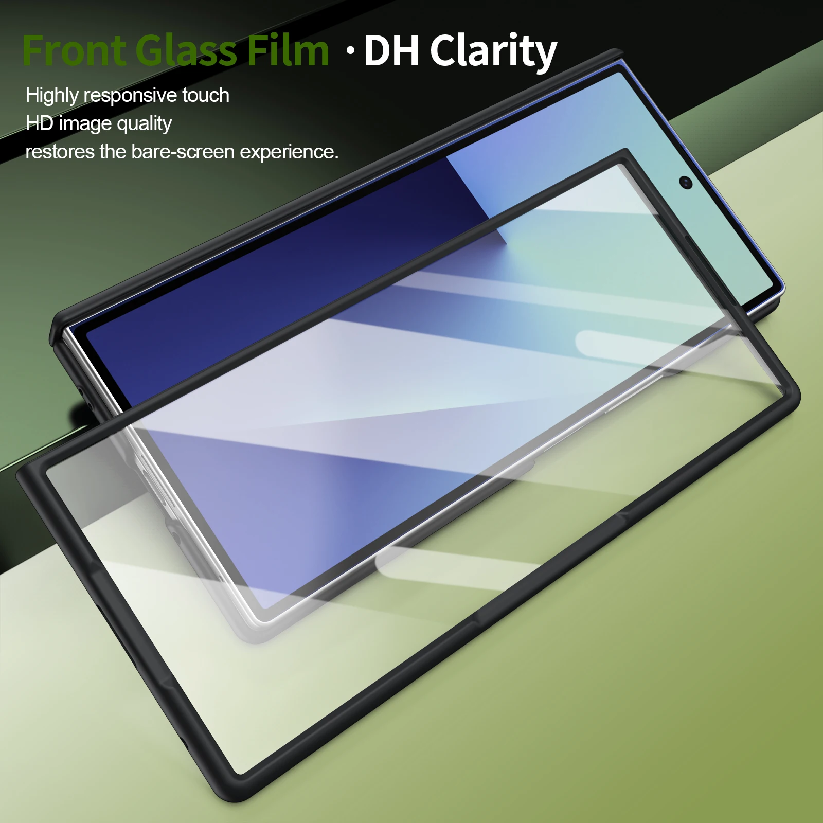Premium Anti-Fall Foldable Phone Case with Full Body Glass Protection & Kickstand Ring