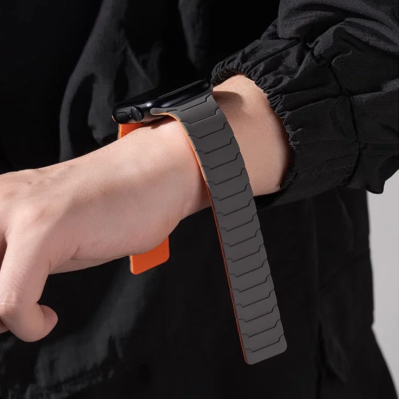Strap For Apple Watch ultra 2 Band Magnetic Silicone Bracelet IWatch Series...