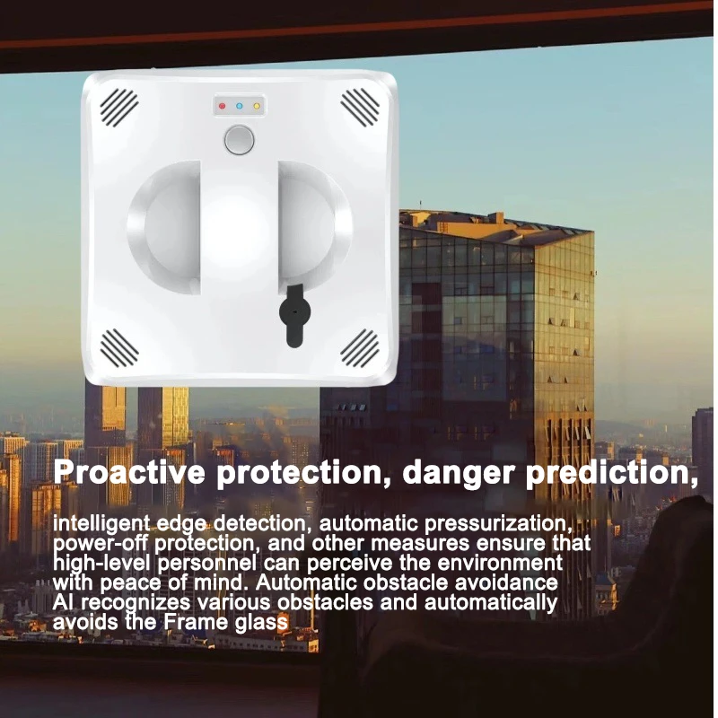 Alisuber Robotic Window Cleaner APP Smart Control,High Suction Anti-falling Window Washer Fixed-point Cleaning Dual Spray Water 2