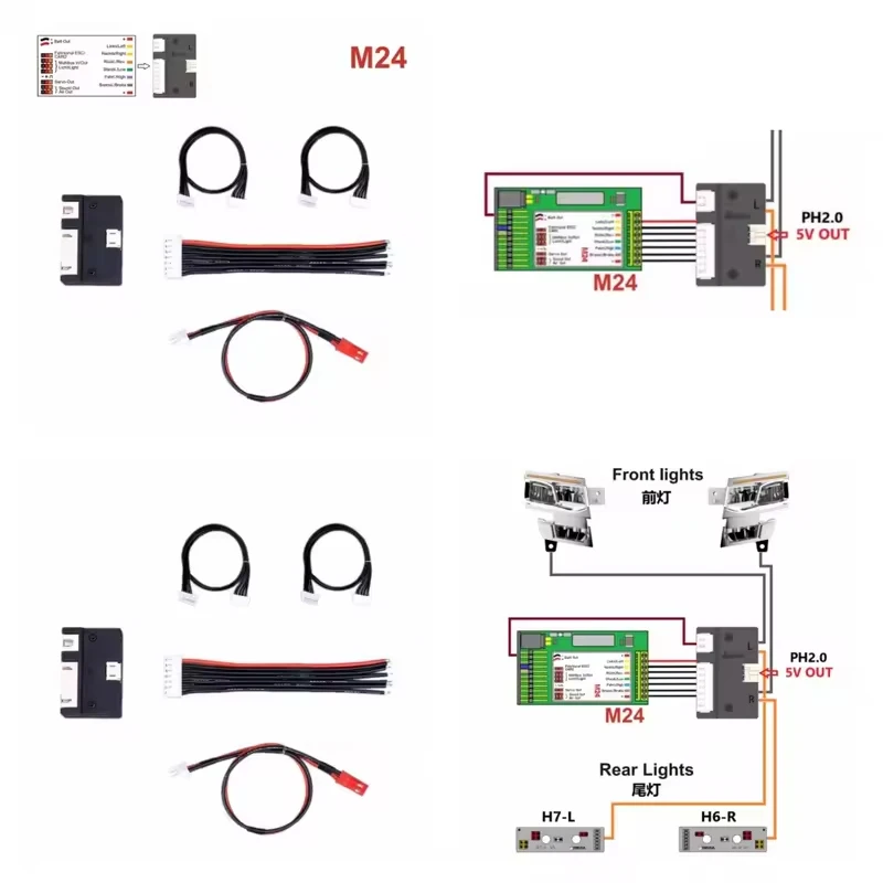 M24 Licht Set Für 1/14 Tamiya Deutschland Servonautm24 Licht Set Für Drehen Big Mac Modell Diy Licht anhänger Lkw Licht Set Modul