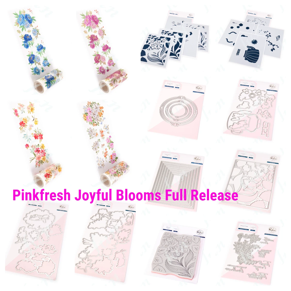 Blooming Grace Peony Metal Cutting Dies DIY Scrapbooking Crafts Stencils Decoration Joyful Blooms Full Release Bundle Stamps Set metal cutting die