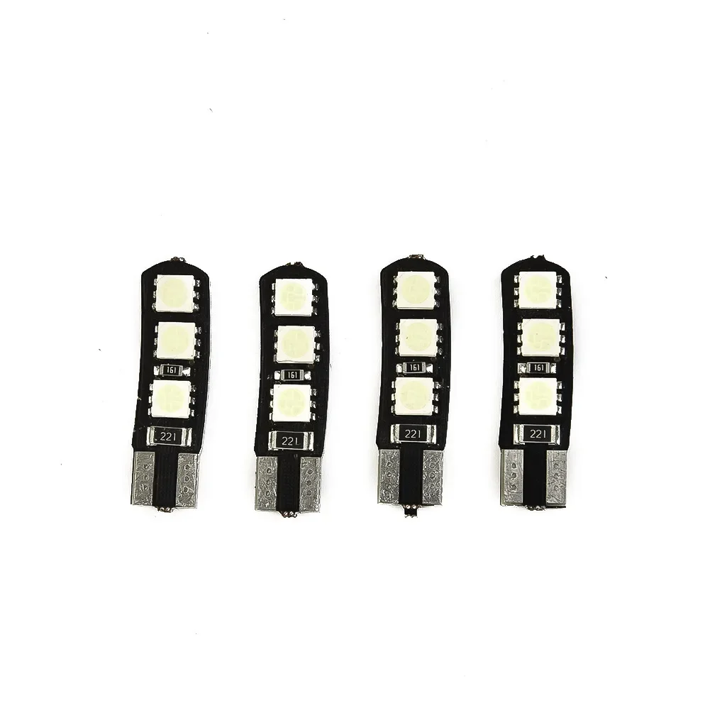 

4pcs DC12V Ice Blue LED Light Bulb No Error Eyebrow Eyelid Car Lights For Mercedes-Benz W204 C300 C350 T10-6SMD LED Bulbs