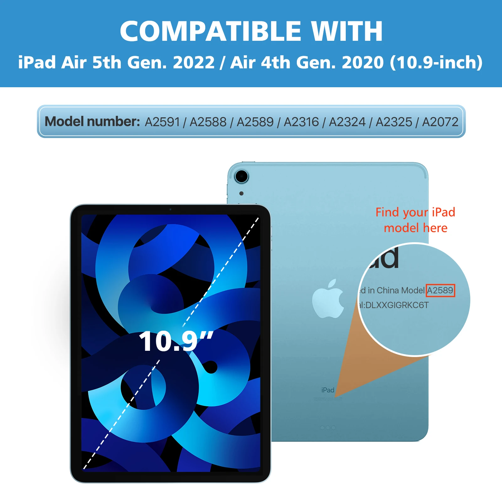 Coque 10,9 Pouces compatible avec iPad Air 4e Génération 2020