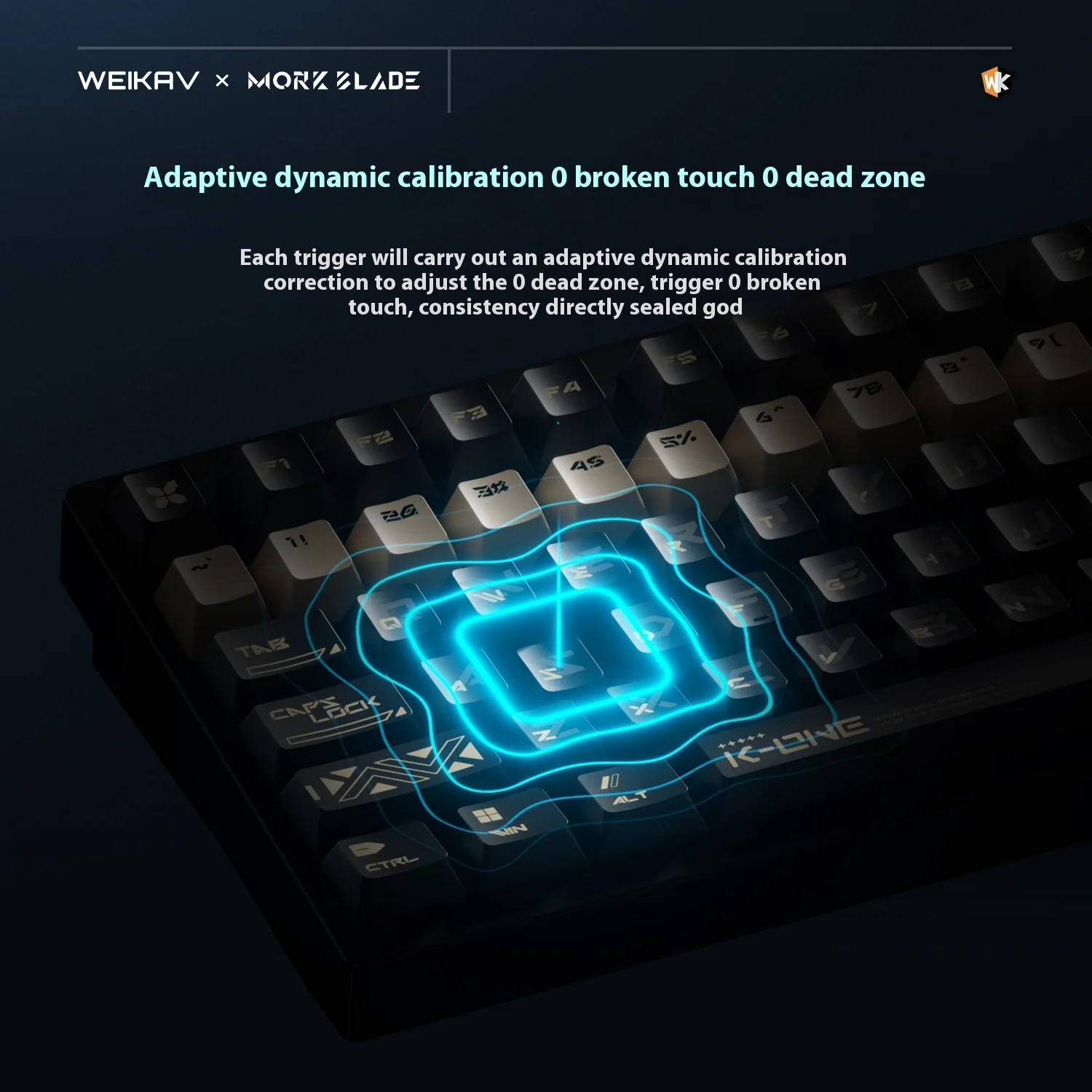MorkBlade x Weikav K-ONE 80 ブラック Weikav x Morkblade K-ONE 80 Aluminum Magnetic HE Gaming