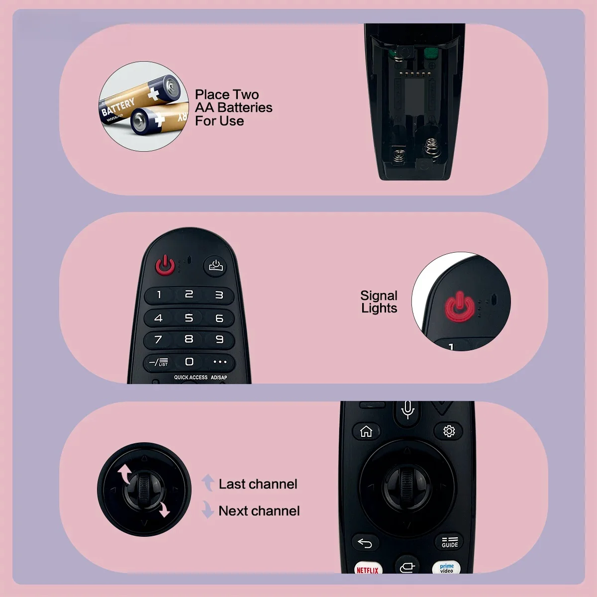 Voice Magic Remote for LG OLED Smart TV Magic Remote Replacement AN-MR20GA MR19BA MR18BA, with Pointer Function
