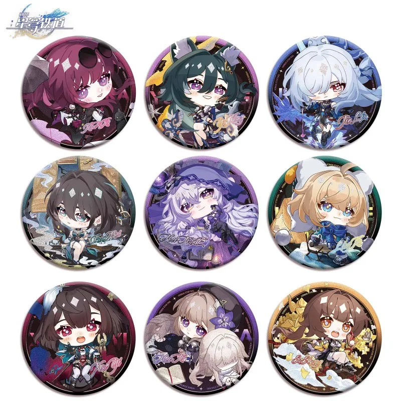 

Honkai Star Rail Badges Pins Anime Black Swan Misha Sparkle Women Brooch Fashion Cosplay Figure Brooches for Bag Accessorie Gift