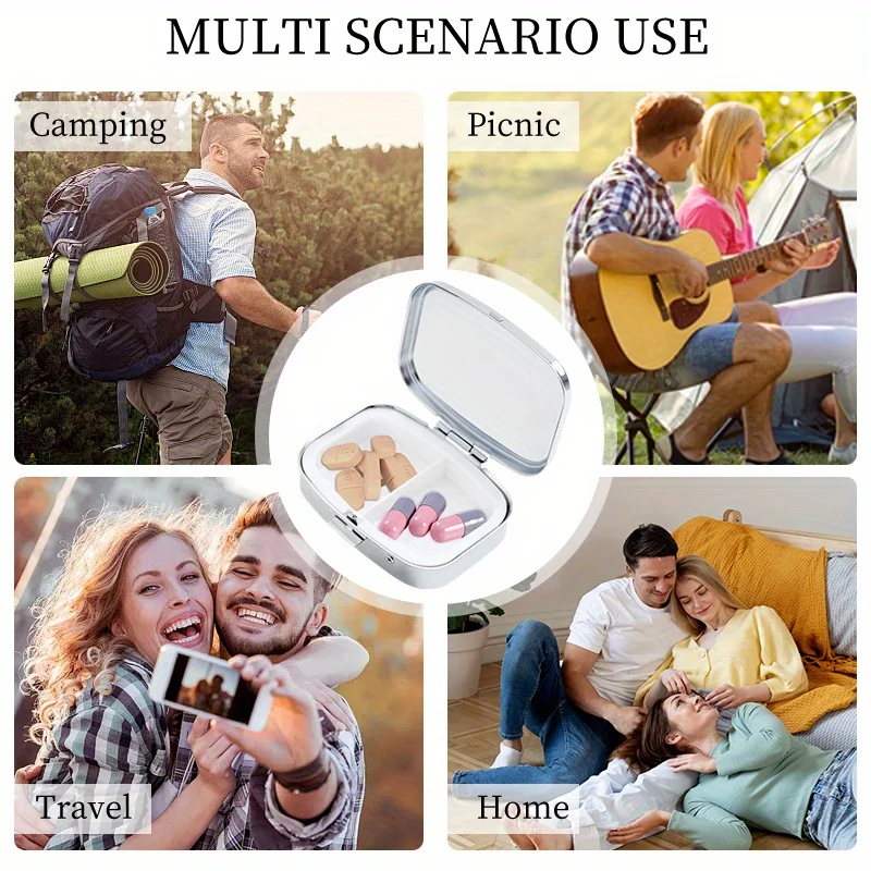 Flower Bunny Designed Metal Box, Ideal for Travel, Outdoor Activities or As A Gift - Suitable for Medicine, Small Items Storage 6