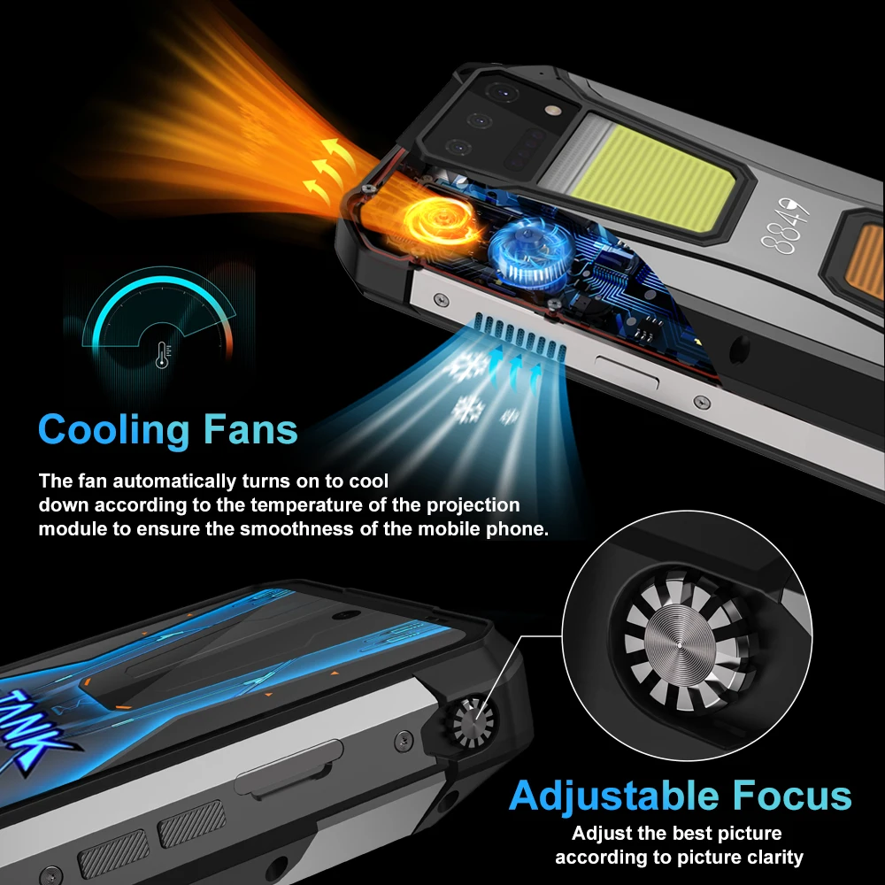 8849 Tank 2 PRO Rugged Smartphone with Projector  6.79" 2.4K Display 24GB 512GB Mobile Phone 23800mAh 120W Android 14 Phone 3
