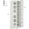 70-Inch Tall Shoe Cabinet with 4 Doors, 8-Tier Narrow Shoe Rack for Entryway, 24 Pairs Modern Tall Storage Cabinet 2