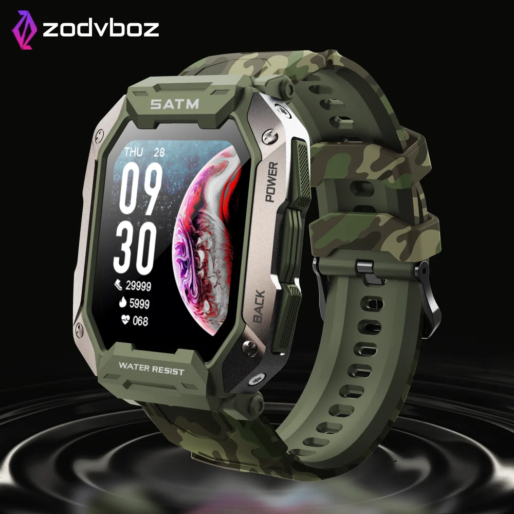 ZODVBOZ 2022 New Smartwatch Man 5ATM Waterproof 1.71 Inch Sport Fitness Tracker Outdoor Smart Watch For Swimming Watches For Men