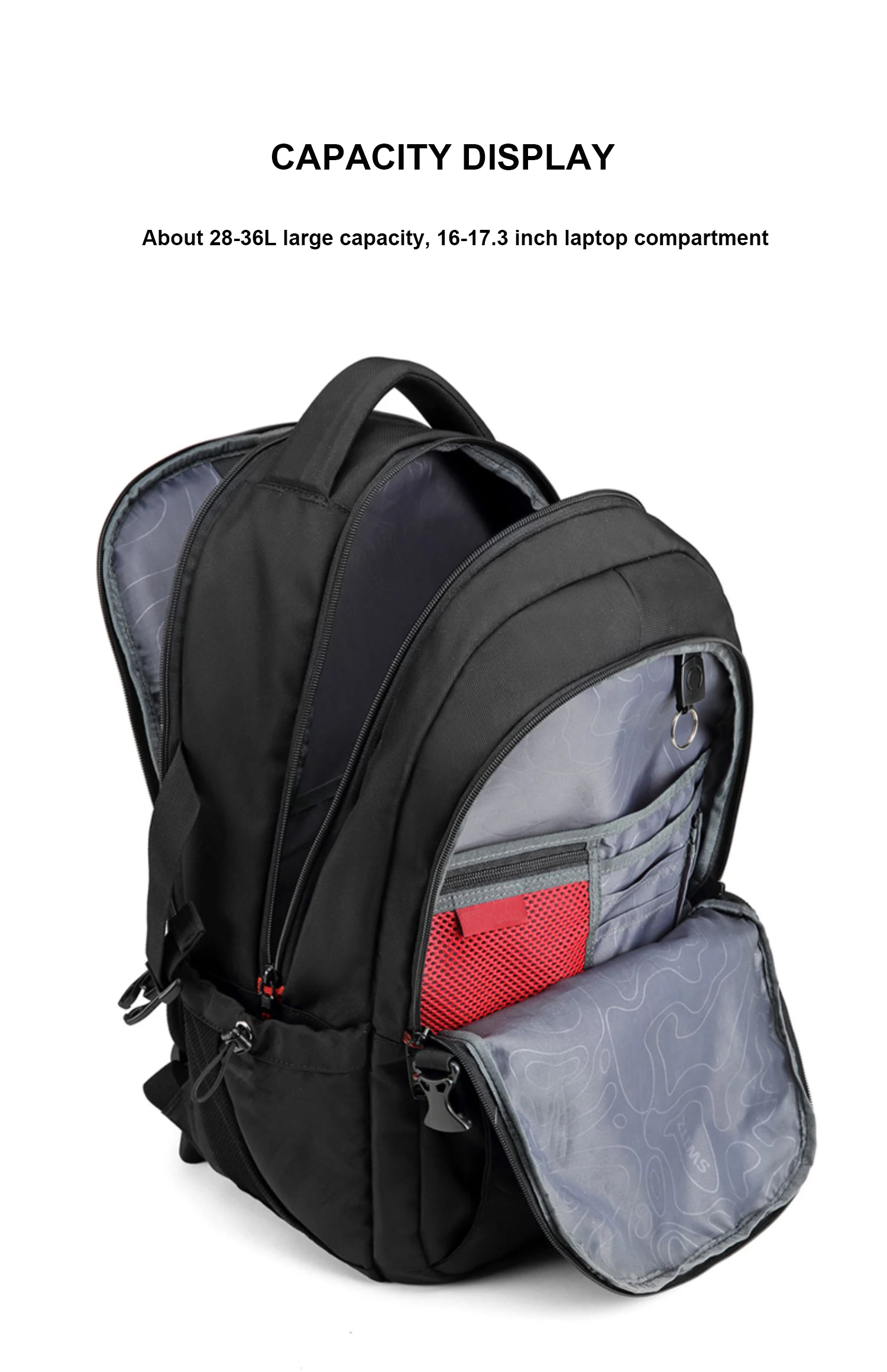 SWICCI 15.6" inch Laptop Backpack With USB Charging Port