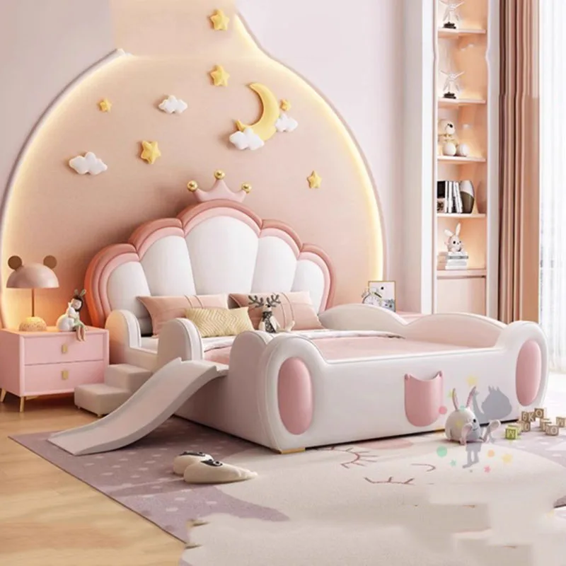 Girl Queen Size Kids Bed Bases Frames Cute Aesthetic Twin Modern