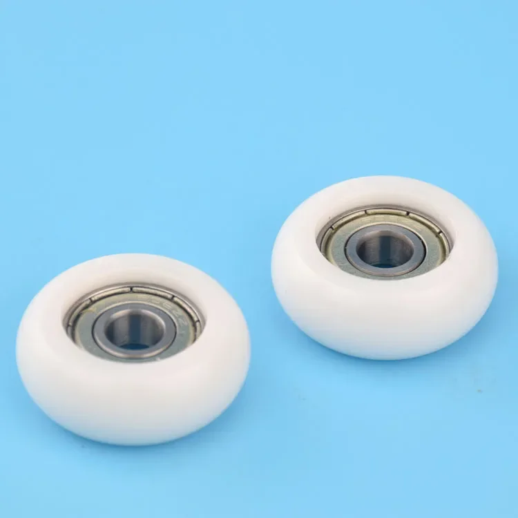 1Pcs 608Zz Doppio Cuscinetto Delrin Pom Delrin Rivestito 8X34X12Mm Rotondo Tipo Di Guida A Rulli Puleggia Rotolamento Della Ruota Puleggia