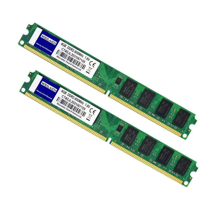 

50x2GB DDR2 800 667MHz PC2-6400 Desktop Memory Ram Computer Memoria 240Pin 1.8V Non-ECC UDIMM Compatible Intel AMD