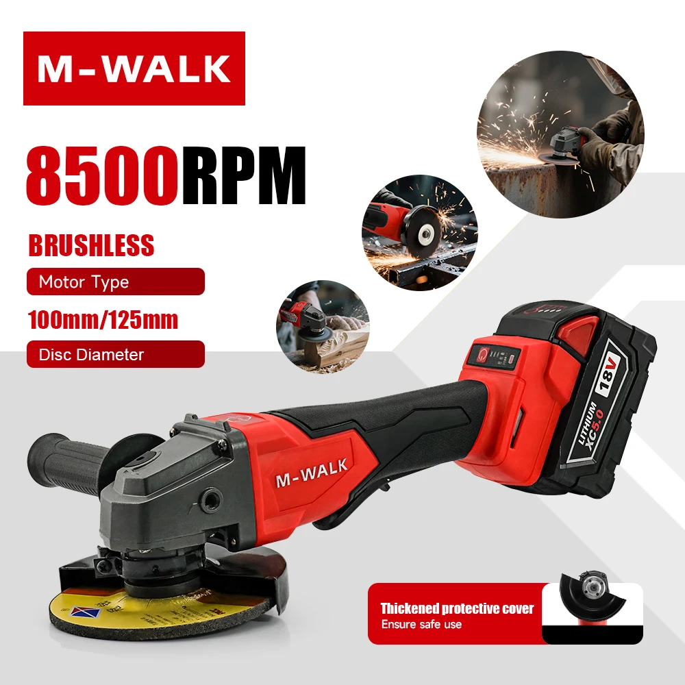 M-WALK 8500RPM High Speed Brushless Angle Grinde 2