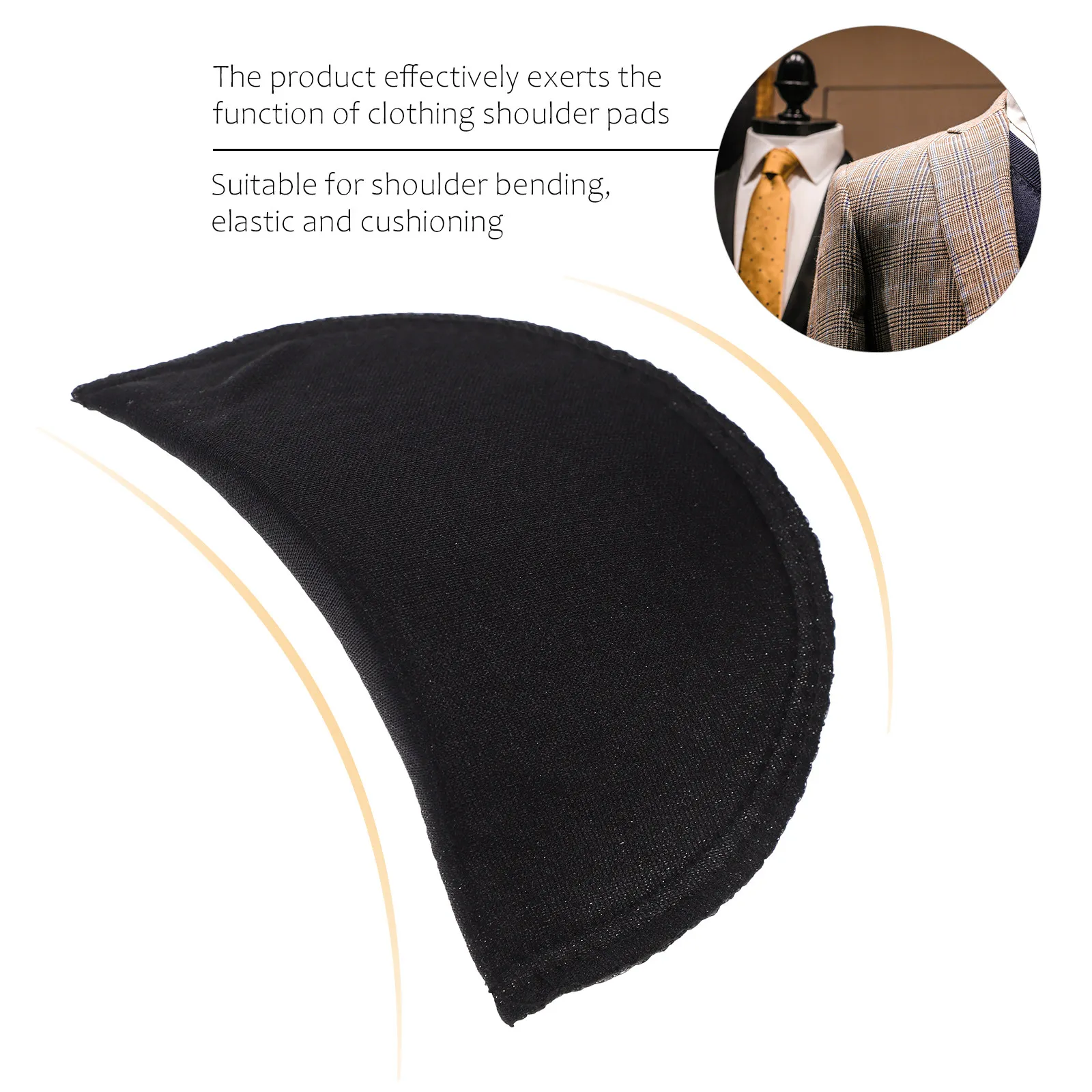 여성용 2쌍 스폰지 어깨 패드, 가볍고 통기성 좋은 미끄럼 방지 어깨 보정 패드 (정장, 셔츠, 스웨터, 의류용)