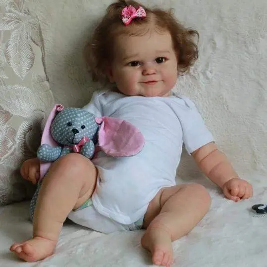 

50cm Full Vinyl Doll Reborn Maddie Lifelike 3D Painted Skin with Veins Multiple Layers Collectible Art Doll Gifts for Children