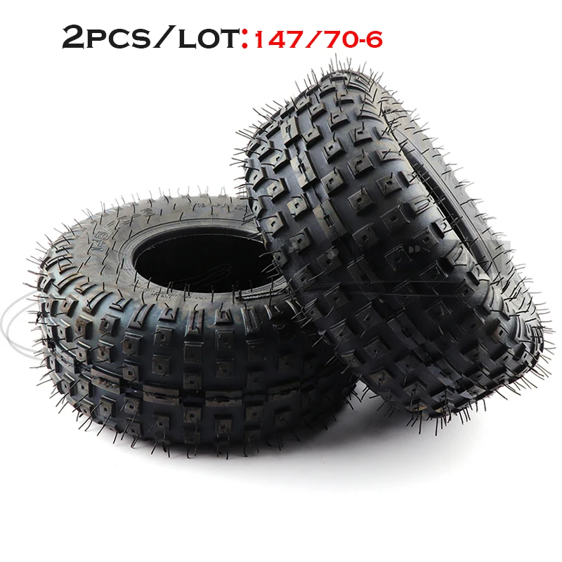 2pcs/lot 6 Inch ATV Tire 145/70-6 four wheel vehcile Fit for 50cc 70cc 110cc Small  Front Or Rear Wheels